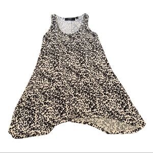 DASH BY KARDASHIAN. Racerback Tank Dress Leopard S